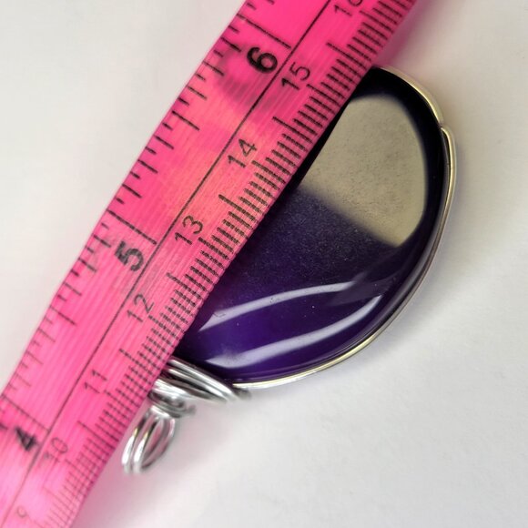 Large Purple Agate Pendant - Picture 12 of 16